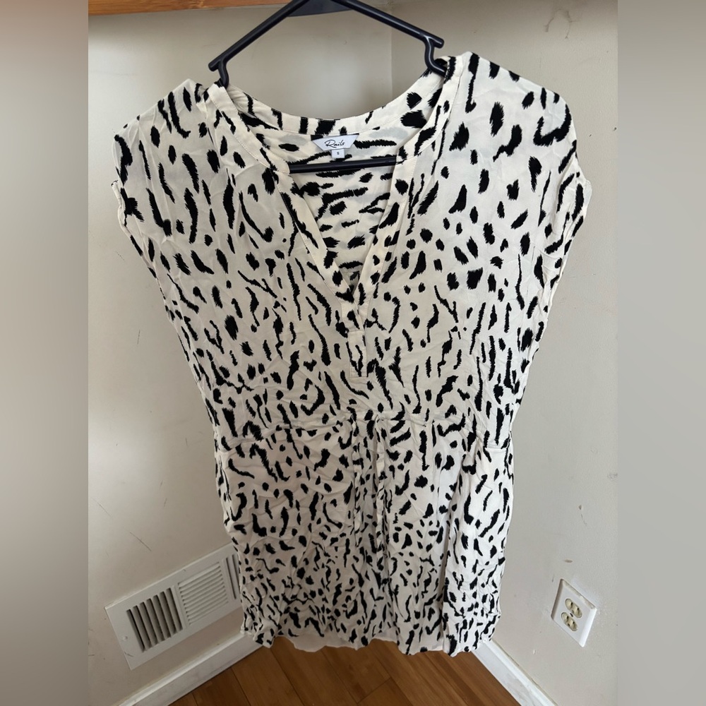 Rails Black and White Patterned Blouse